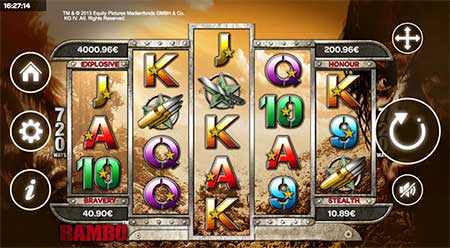 Rambo-niminen Bitcoin-kolikkopeli iSoftBetiltä. Pelattavissa esimerkiksi 7Bit Casinolla.