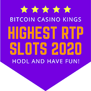 Korkein RTP Bitcoin Slots 2020 Purple shield -logo