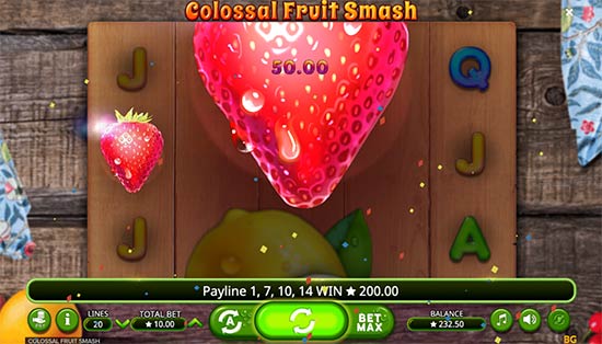 Colossal Fruit Smash -bonuspeli.