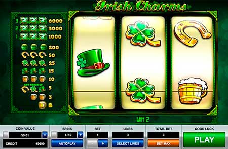 Irish Charms Dogecoin spillemaskine i FortuneJack Casino, som tilbyder mange Dogecoin-spil at vælge imellem.
