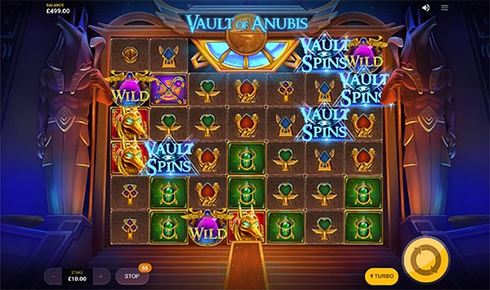 Red Tiger Gamingin holvi Anubis-kolikkopelistä.