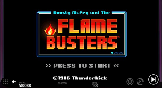 Thunderkickin Roasty McFry and the Flame Busters -kolikkopeli.